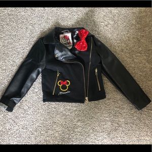 Disney Minnie Mouse leather jacket size 5/6